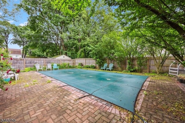 210 Baldwin St, Glen Ridge Boro Twp, NJ 07028 - view of swimming pool featuring a fenced backyard and a patio area