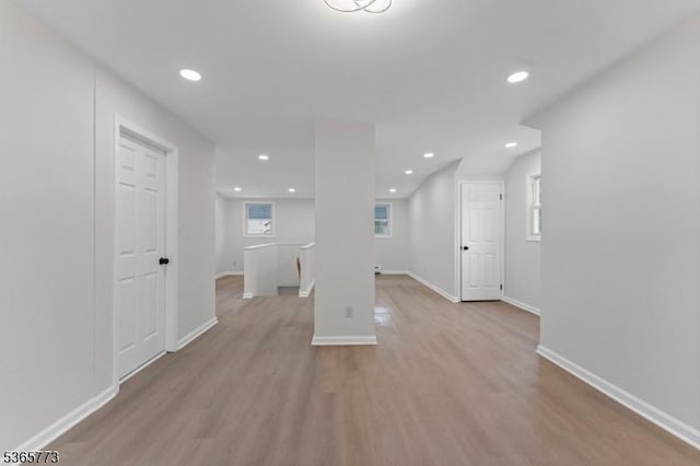 1837 Barnett St, Rahway City, NJ 07065 - unfurnished living room with light wood finished floors, recessed lighting, and plenty of natural light