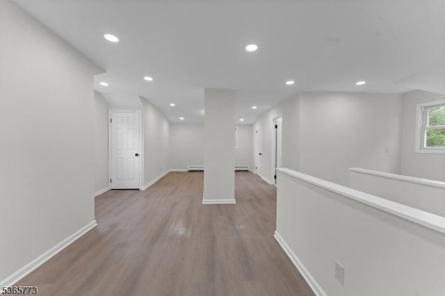1837 Barnett St, Rahway City, NJ 07065 - hall with light wood-style floors and recessed lighting