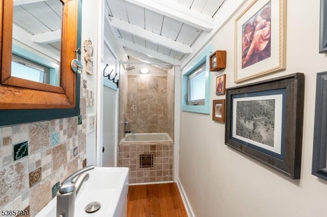 3 Maple Rd, Vernon Twp, NJ 07461 - bathroom with wood finished floors and wood ceiling