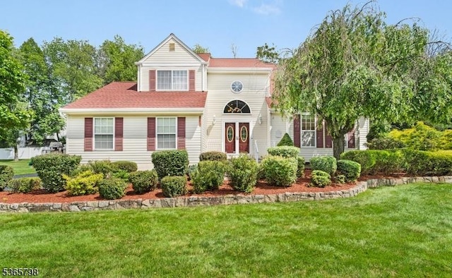 12 Autumn Dr, Mine Hill Twp, NJ 07803 - view of front of home with a front lawn