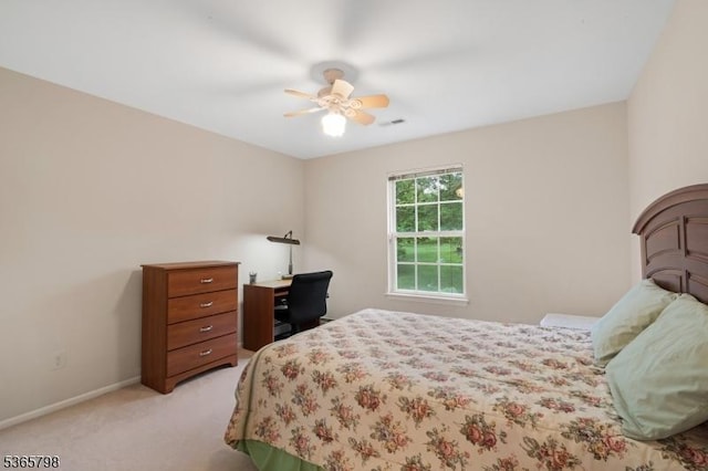 12 Autumn Dr, Mine Hill Twp, NJ 07803 - bedroom with light carpet and a ceiling fan