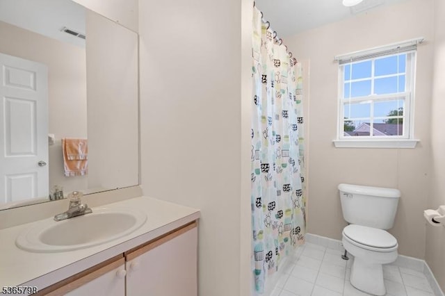 12 Autumn Dr, Mine Hill Twp, NJ 07803 - bathroom with vanity, curtained shower, and tile patterned floors