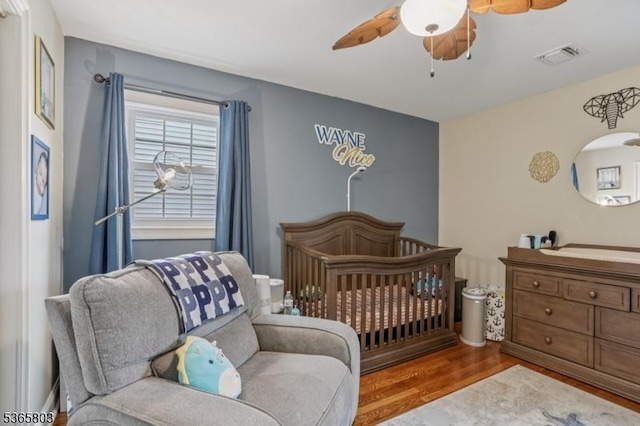 95 Harrison Ave, North Plainfield Boro, NJ 07060 - bedroom with wood finished floors and ceiling fan