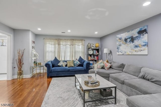 95 Harrison Ave, North Plainfield Boro, NJ 07060 - living room featuring wood finished floors and recessed lighting