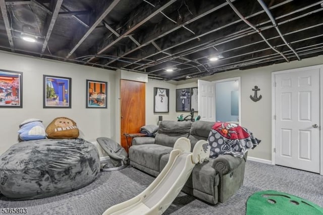 95 Harrison Ave, North Plainfield Boro, NJ 07060 - cinema featuring carpet floors and baseboards