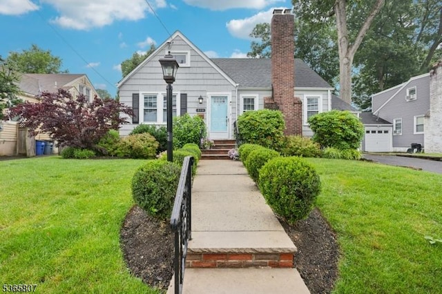 213 Columbia Ave, Cranford Twp, NJ 07016 - bungalow featuring a front lawn and a chimney