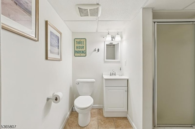 213 Columbia Ave, Cranford Twp, NJ 07016 - bathroom featuring vanity, a shower stall, and tile patterned floors