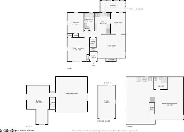 213 Columbia Ave, Cranford Twp, NJ 07016 - view of room layout