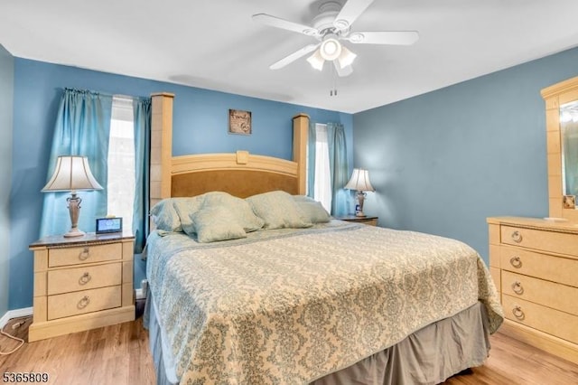 9 Mueller Ln, Franklin Twp, NJ 07882 - bedroom with light wood-type flooring and a ceiling fan