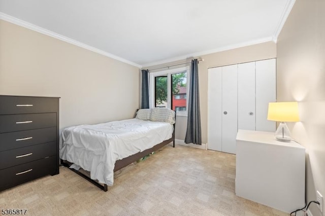 605 E Brookside Ln, Hillsborough Twp, NJ 08844 - bedroom with crown molding and a closet