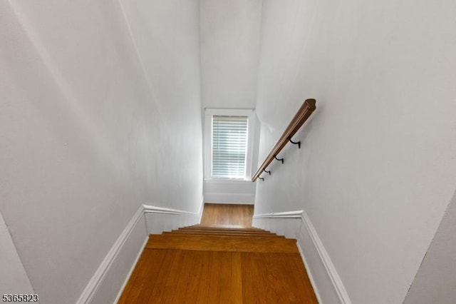 905 Dewitt St, Linden City, NJ 07036 - staircase with wood finished floors and baseboards