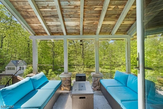 134 Milton Rd, Sparta Twp, NJ 07871 - sunroom featuring outdoor lounge area