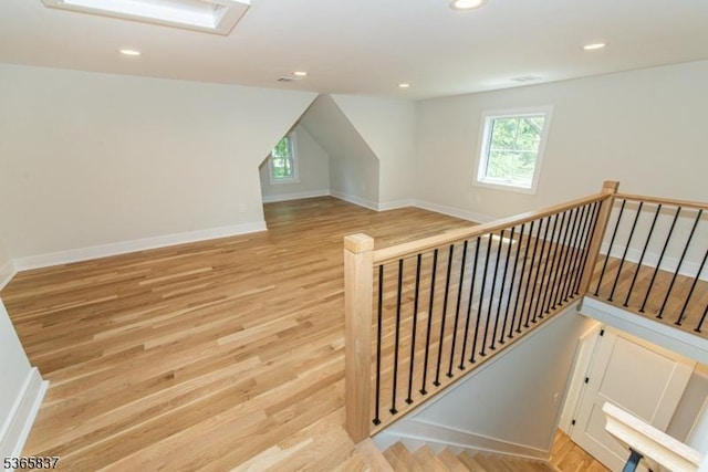 157 Meyersville Rd, Chatham Twp, NJ 07928 - staircase with wood finished floors and recessed lighting