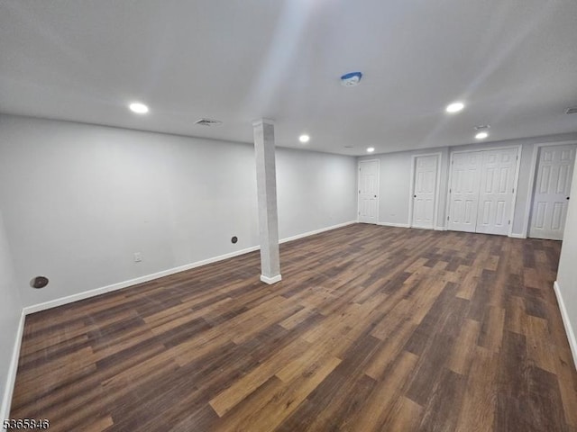 43 Rockport Rd, Wantage Twp, NJ 07461 - finished below grade area with recessed lighting and dark wood finished floors