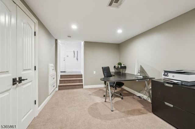 27 Wesley Ct, New Providence Boro, NJ 07974 - office area featuring light colored carpet and recessed lighting