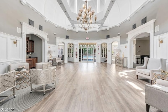 7108 Ravenscroft Rd Unit 7108, Clifton City, NJ 07013 - building lobby with a towering ceiling and a decorative wall