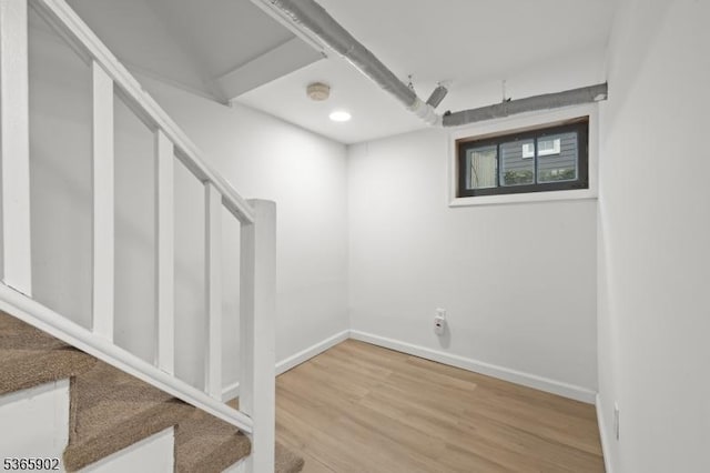 72 Meadowbrook Rd, Millburn Twp, NJ 07078 - basement featuring wood finished floors and stairs