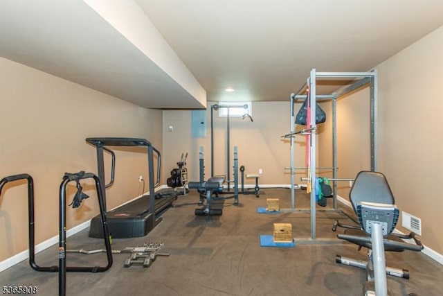 48 Saunders Ln, Mount Olive Twp, NJ 07840 - workout area featuring baseboards