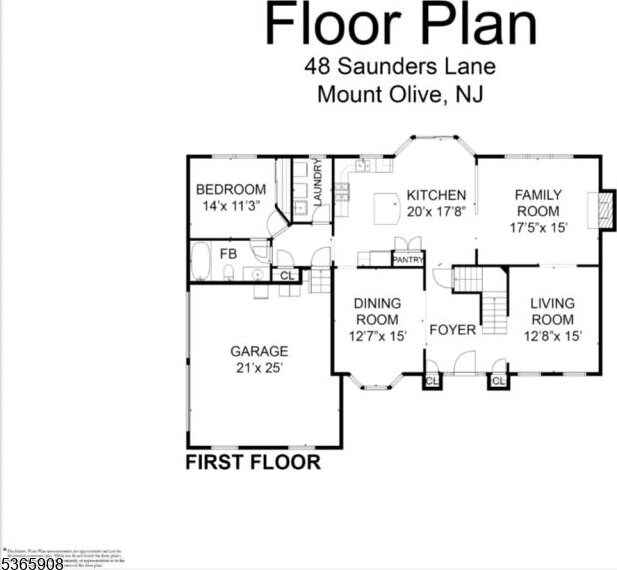 48 Saunders Ln, Mount Olive Twp, NJ 07840 - view of property floor plan