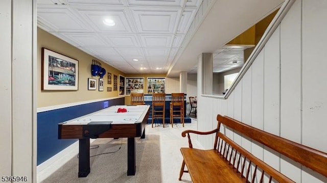 10 Walnut Grove Rd, Hillsborough Twp, NJ 08844 - rec room featuring an ornate ceiling and recessed lighting