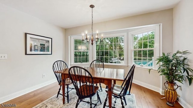 10 Walnut Grove Rd, Hillsborough Twp, NJ 08844 - dining room featuring a chandelier and wood finished floors