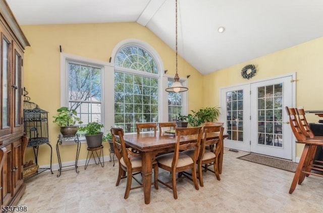 36 Crestview Dr, Clinton Twp, NJ 08809 - sunroom / solarium featuring french doors and vaulted ceiling