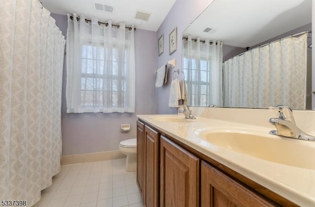 36 Crestview Dr, Clinton Twp, NJ 08809 - full bath featuring double vanity and tile patterned flooring