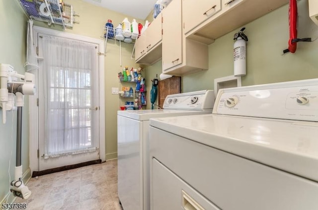 36 Crestview Dr, Clinton Twp, NJ 08809 - washroom with washing machine and clothes dryer and cabinet space