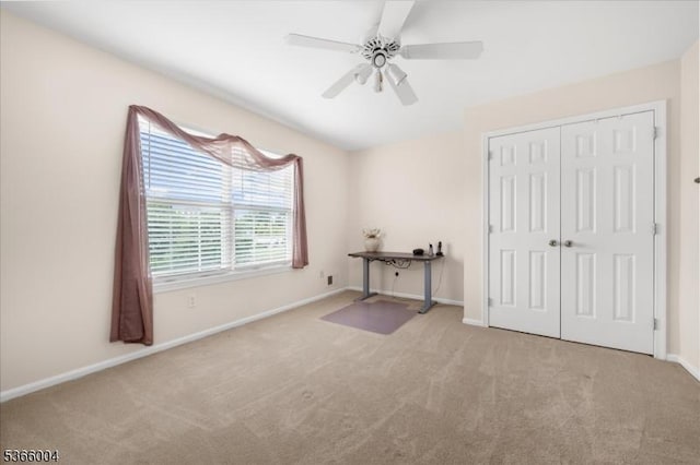 18 Running Brook Cir, Raritan Twp, NJ 08822 - unfurnished bedroom featuring carpet flooring, a closet, and ceiling fan