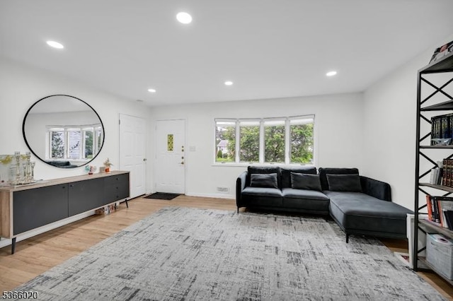 65 Lorraine Dr, Clifton City, NJ 07012 - living area with light wood-type flooring and recessed lighting