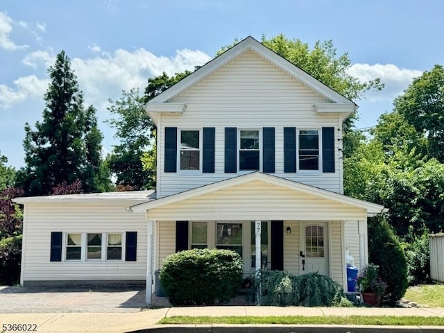 77 Belvidere Ave, Oxford Twp, NJ 07863 - view of front of home with covered porch