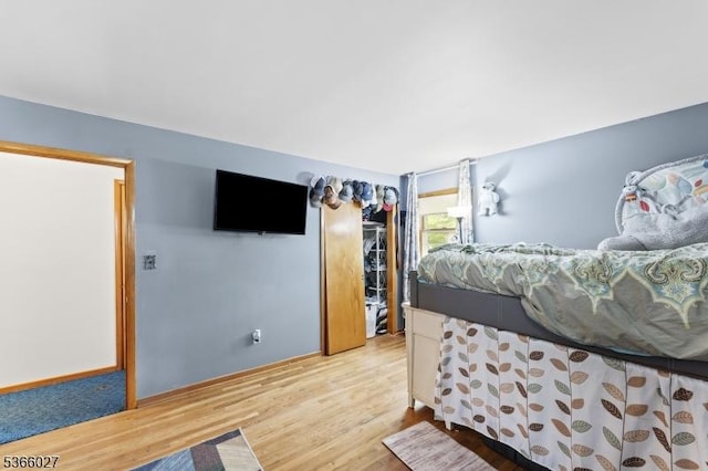 132 N 17th St, Prospect Park Boro, NJ 07508 - bedroom featuring light wood-style flooring