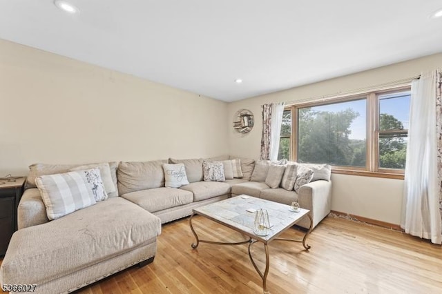 132 N 17th St, Prospect Park Boro, NJ 07508 - living room with light wood-type flooring and recessed lighting