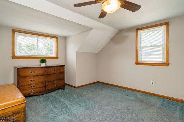 10 Springdale Gardens Rd, Andover Twp, NJ 07860 - additional living space with carpet floors, ceiling fan, and vaulted ceiling