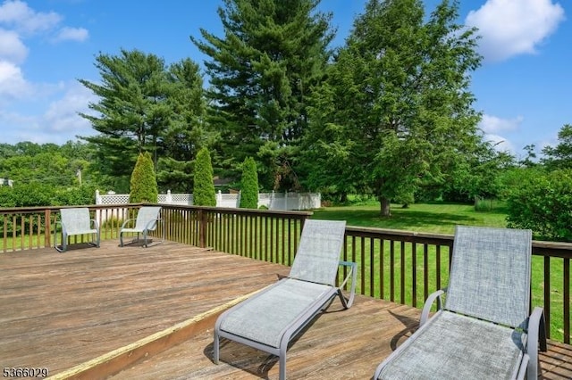 10 Springdale Gardens Rd, Andover Twp, NJ 07860 - wooden deck featuring a lawn