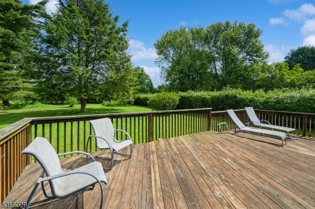 10 Springdale Gardens Rd, Andover Twp, NJ 07860 - wooden deck featuring a yard