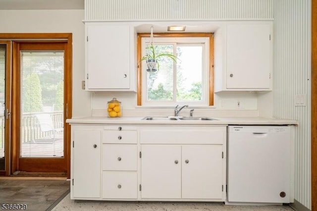 10 Springdale Gardens Rd, Andover Twp, NJ 07860 - kitchen with dishwasher, white cabinetry, and light countertops