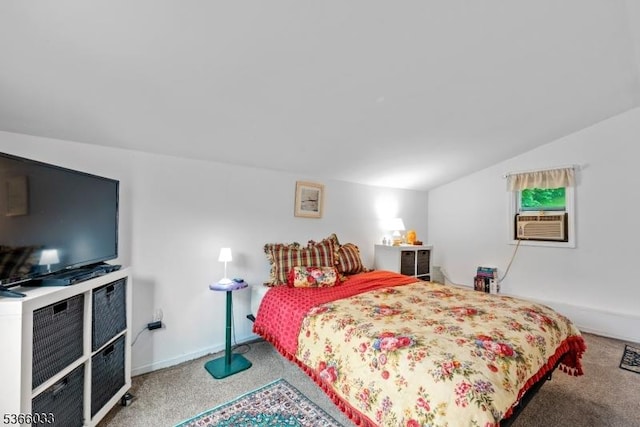 285 Stickles Pond Rd, Andover Twp, NJ 07860 - bedroom featuring carpet floors, vaulted ceiling, and cooling unit