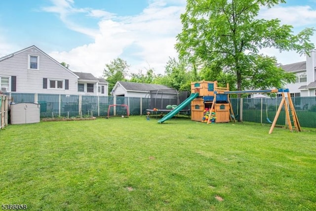 19 Card St, Hamburg Boro, NJ 07419 - fenced backyard with a playground