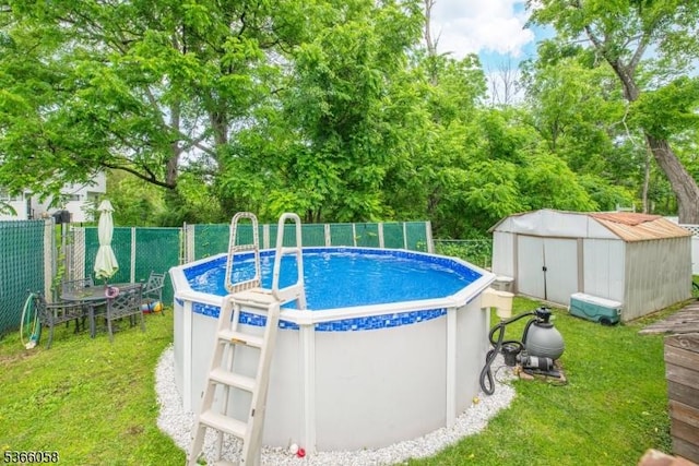 19 Card St, Hamburg Boro, NJ 07419 - view of swimming pool featuring a shed