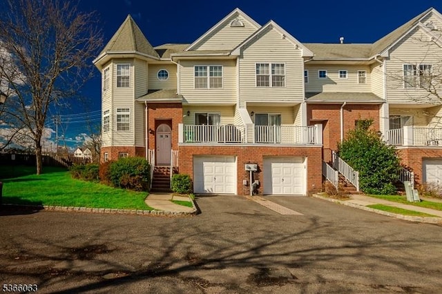 9 Cottage Ct, Berkeley Heights Twp, NJ 07922 - multi unit property with brick siding, asphalt driveway, and an attached garage