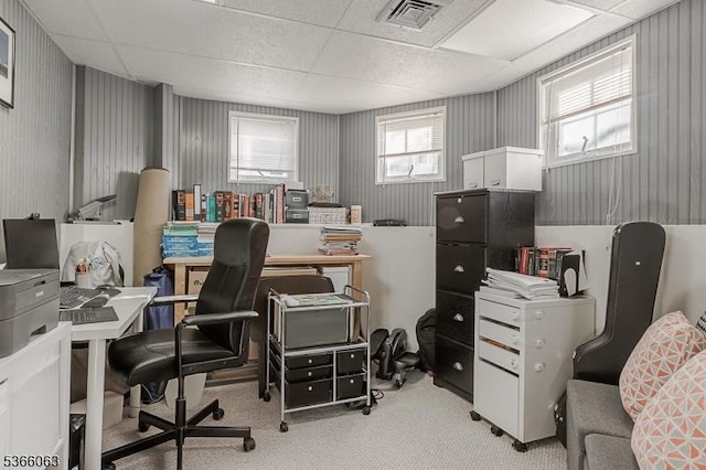 9 Cottage Ct, Berkeley Heights Twp, NJ 07922 - office with carpet and a paneled ceiling