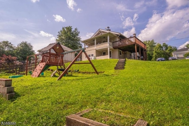 9 Beavers St, High Bridge Boro, NJ 08829 - view of jungle gym with a lawn
