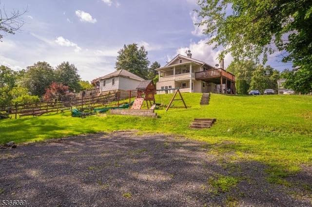 9 Beavers St, High Bridge Boro, NJ 08829 - rear view of property featuring a wooden deck