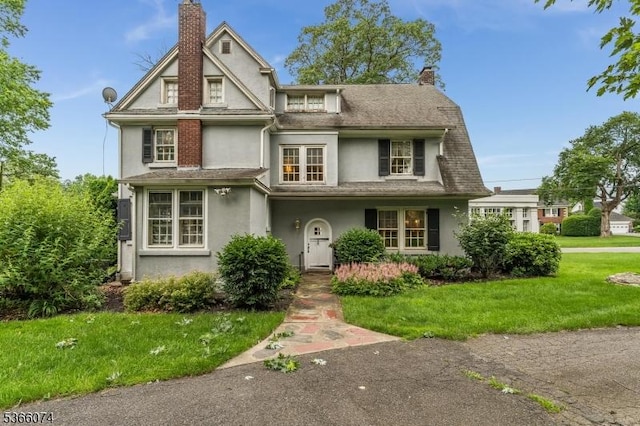 701 Hillcrest Blvd, Phillipsburg Town, NJ 08865 - view of front of property featuring a chimney, stucco siding, and a front lawn