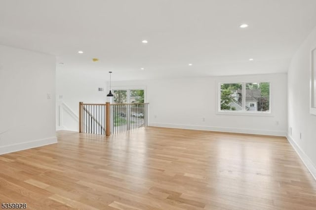 151 Center Ave, Chatham Boro, NJ 07928 - spare room with light wood-style flooring and recessed lighting