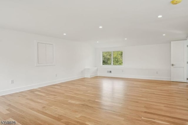 151 Center Ave, Chatham Boro, NJ 07928 - unfurnished room with light wood-type flooring, recessed lighting, and a smoke detector
