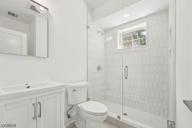 151 Center Ave, Chatham Boro, NJ 07928 - bathroom featuring vanity and a stall shower
