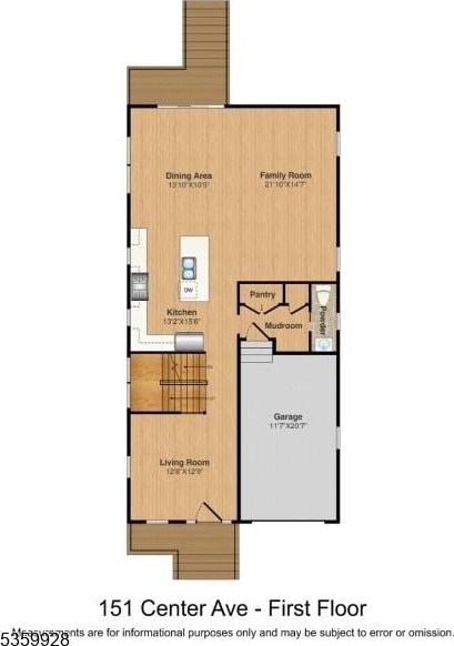 151 Center Ave, Chatham Boro, NJ 07928 - view of floor plan / room layout